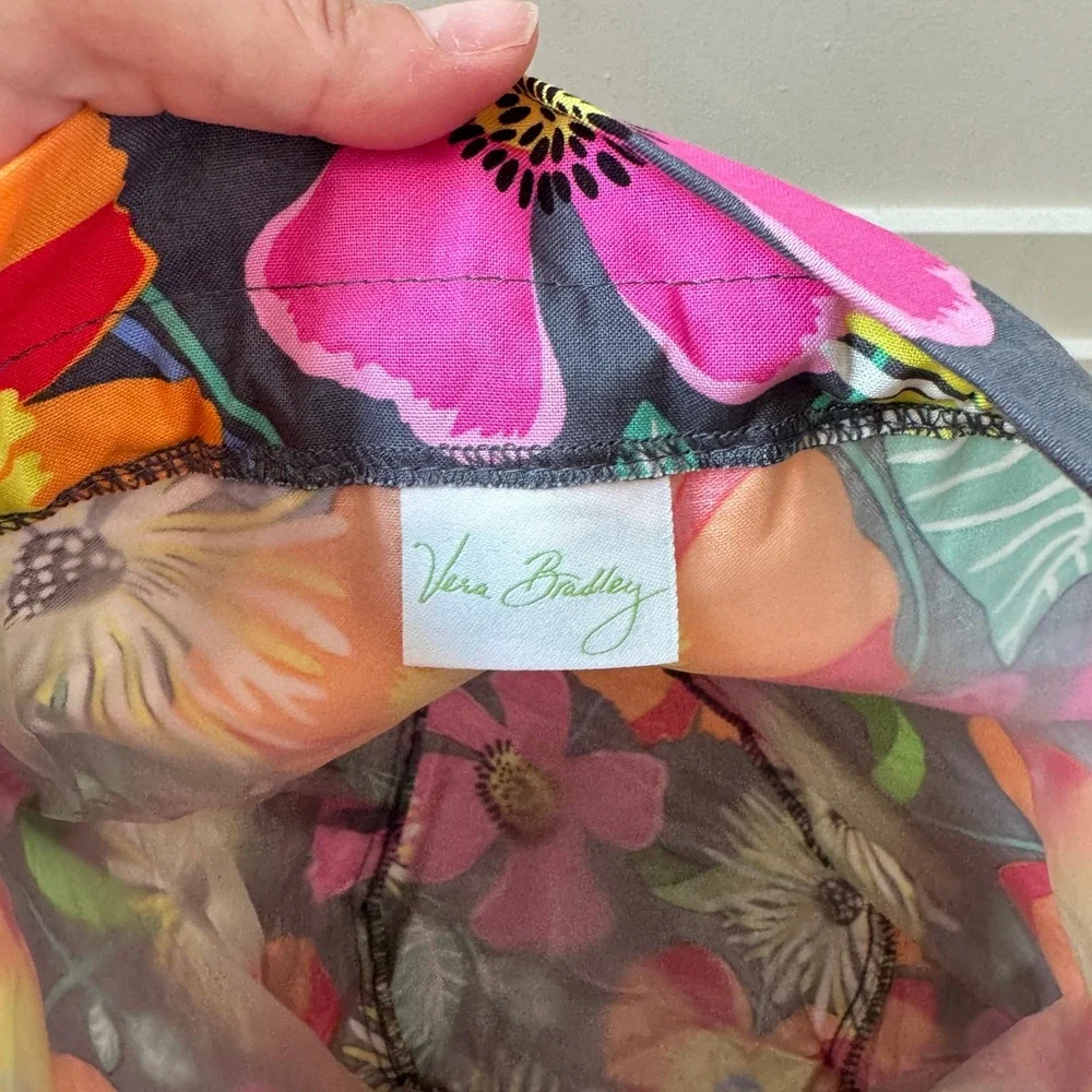 Vera Bradley Jazzy Blooms Ditty Bag Floral Drawstring Travel Pouch 10132-138 NEW